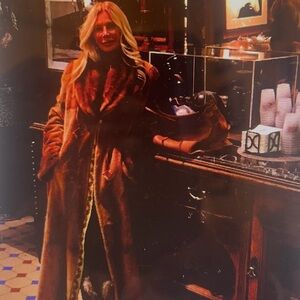 Stunning Women's sheard mink Fur Long Coat